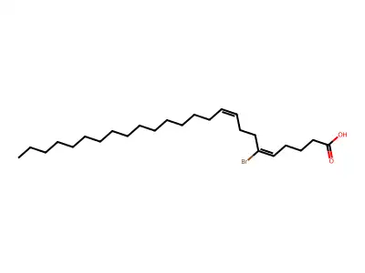6-Bromopentacosa-5,9-dienoic acid structure