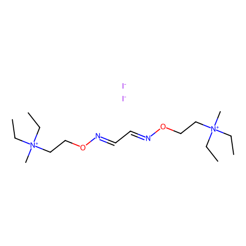 Ammonium, (ethanediylidenebis(nitrilooxyethylene))bis(diethylmethyl-, diiodide structure