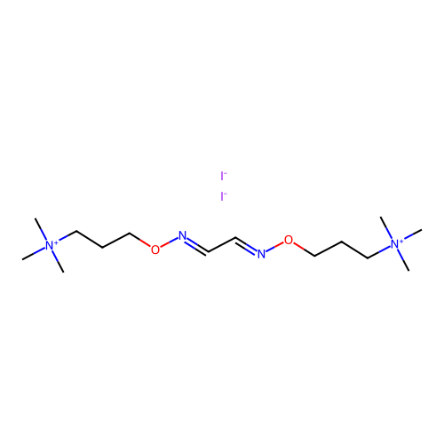 Ammonium, (ethanediylidenebis(nitrilooxytrimethylene))bis(trimethyl-, diiodide structure