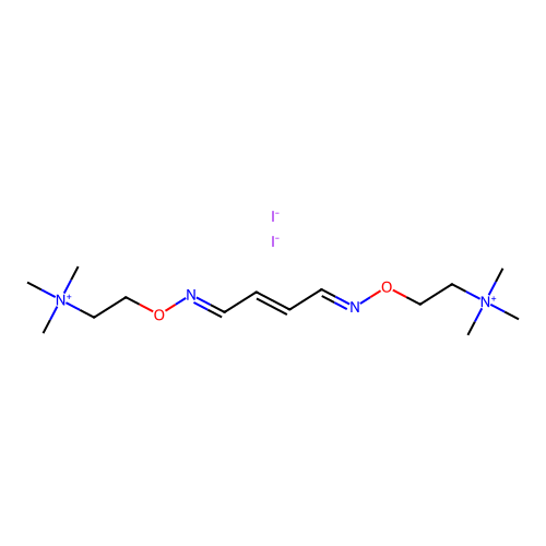 Ammonium, (2-butenediylidenebis(nitrilooxyethylene))bis(trimethyl-, diiodide structure
