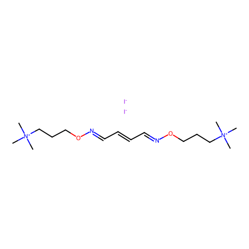 Ammonium, (2-butenediylidenebis(nitrilooxytrimethylene))bis(trimethyl-, diiodide structure