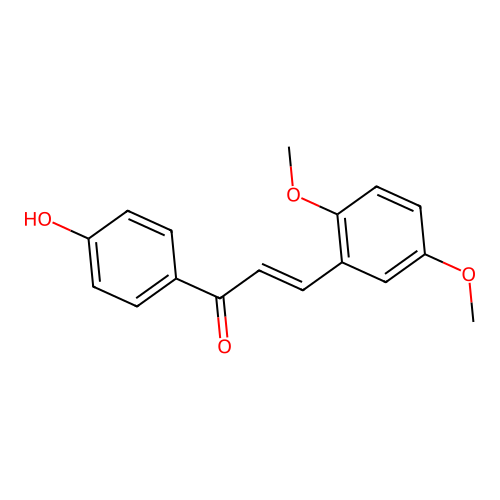 (2E)-3-(2,5-Dimethoxyphenyl)-1-(4-hydroxyphenyl)prop-2-en-1-one structure