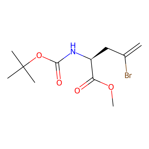 Methyl (2S)-4-bromo-2-[[(1,1-dimethylethoxy)carbonyl]amino]-4-pentenoate structure