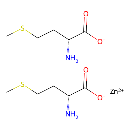 bis(D-Methioninato-N,O) zinc, (T-4)- structure