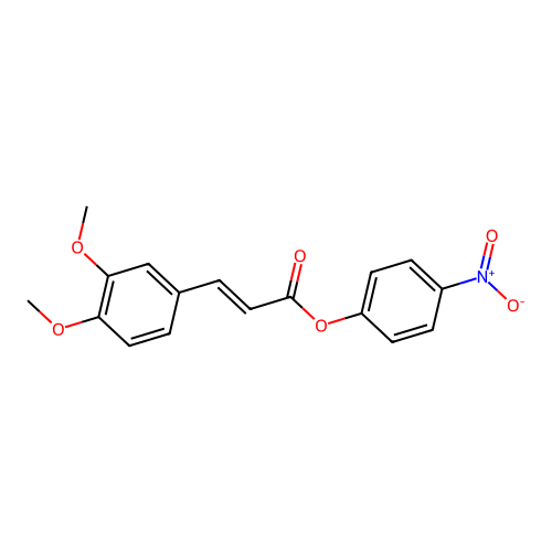(4-nitrophenyl) (E)-3-(3,4-dimethoxyphenyl)prop-2-enoate structure