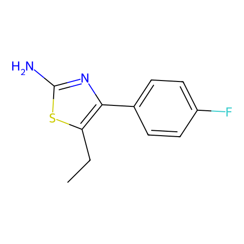 5-Ethyl-4-(4-fluorophenyl)-1,3-thiazol-2-amine structure