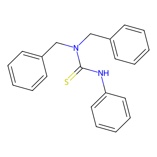 Thiourea, N'-phenyl-N,N-bis(phenylmethyl)- structure