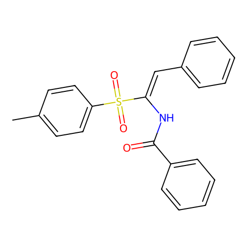 N-(2-Phenyl-1-(toluene-4-sulfonyl)-vinyl)-benzamide structure