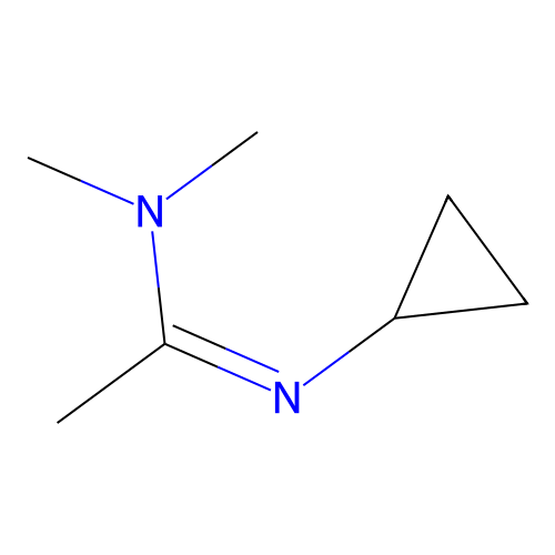 N'-cyclopropyl-N,N-dimethylethanimidamide structure