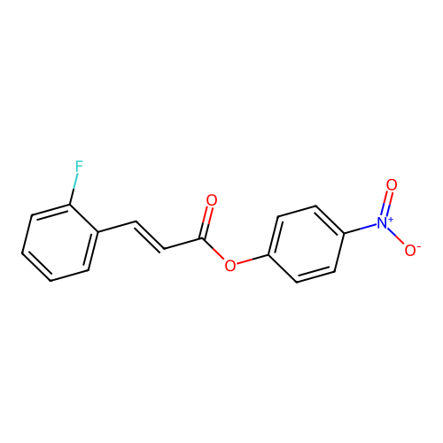 3-(2-Fluoro-phenyl)-acrylic acid 4-nitro-phenyl ester structure