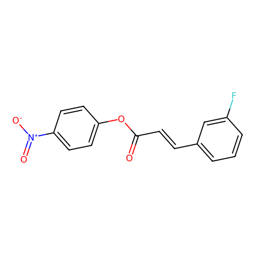 3-(3-Fluoro-phenyl)-acrylic acid 4-nitro-phenyl ester structure
