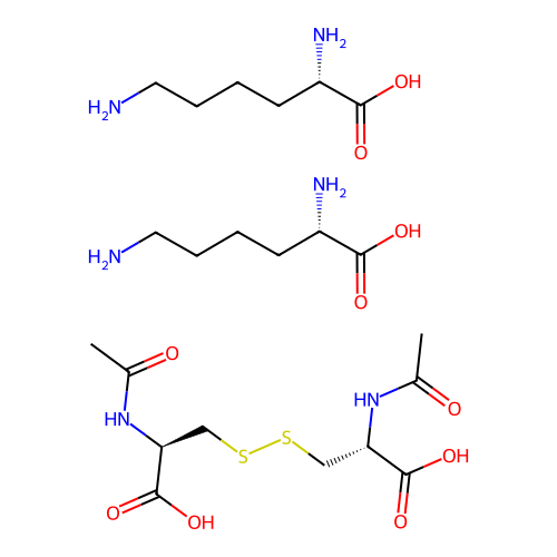 Di-lysine N,N-diacetylcystinate structure