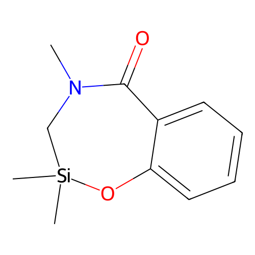 2,2,4-trimethyl-3,4-dihydro-1,4,2-benzoxazasilepin-5(2H)-one structure