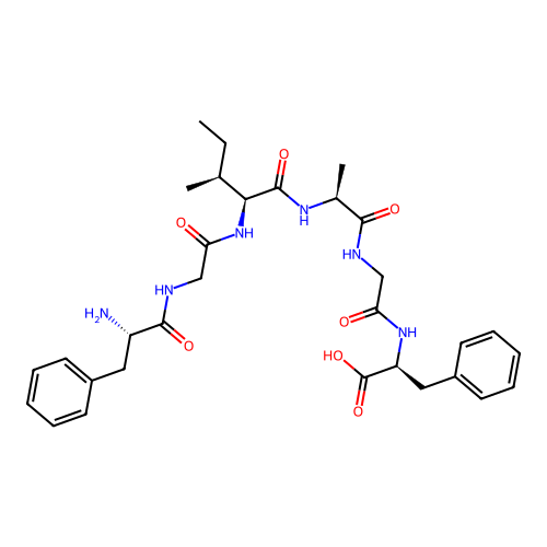 H-Phe-Gly-Ile-Ala-Gly-Phe-OH structure