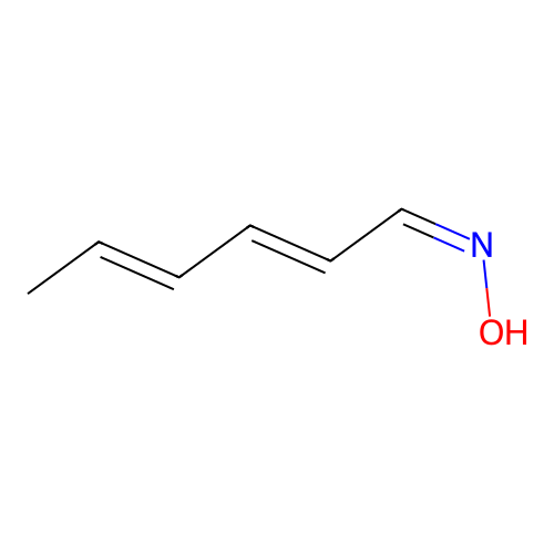 (NZ)-N-[(2E,4E)-hexa-2,4-dienylidene]hydroxylamine structure