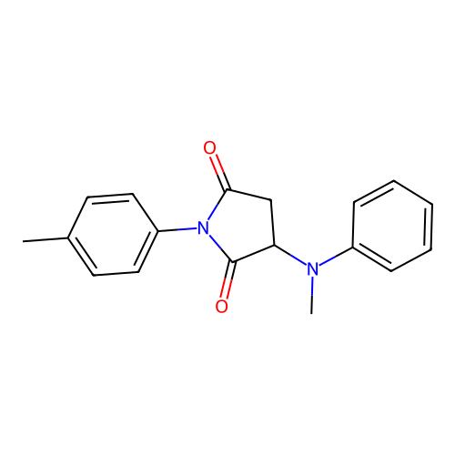 3-(N-methylanilino)-1-(4-methylphenyl)pyrrolidine-2,5-dione structure