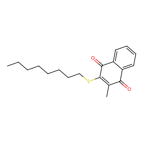 2-Methyl-3-(octylsulfanyl)naphthalene-1,4-dione structure