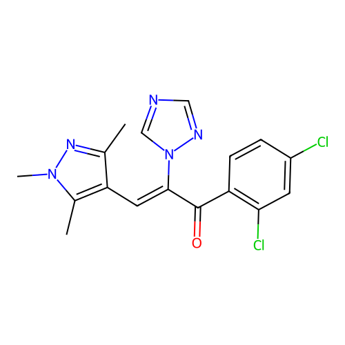 C17H15Cl2N5O structure