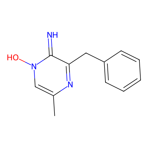 3-Benzyl-1-hydroxy-5-methylpyrazin-2-imine structure