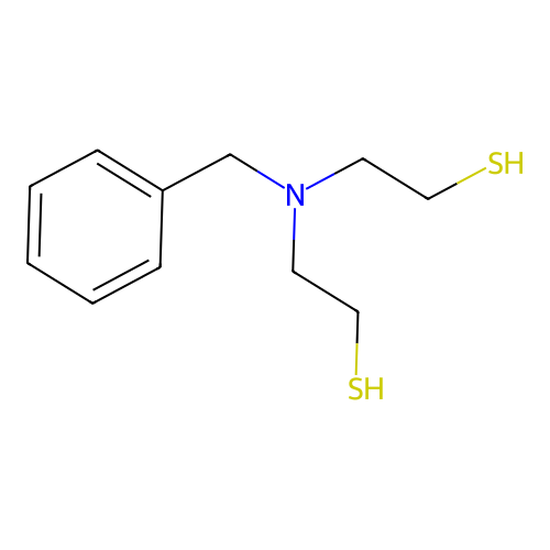 2-[Benzyl(2-sulfanylethyl)amino]ethanethiol structure