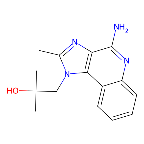 4-amino-alpha,alpha,2-trimethyl-1H-imidazo(4,5-c)quinoline-1-ethanol structure