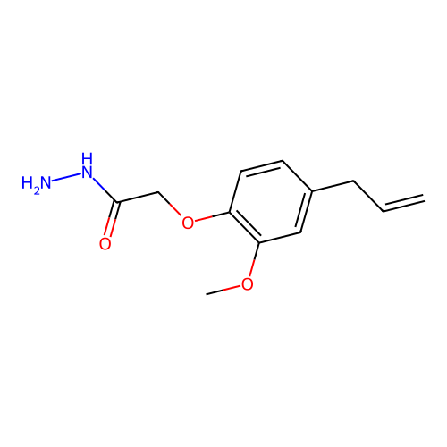 2-(4-烯丙基-2-甲氧基苯氧基)乙酰肼 structure