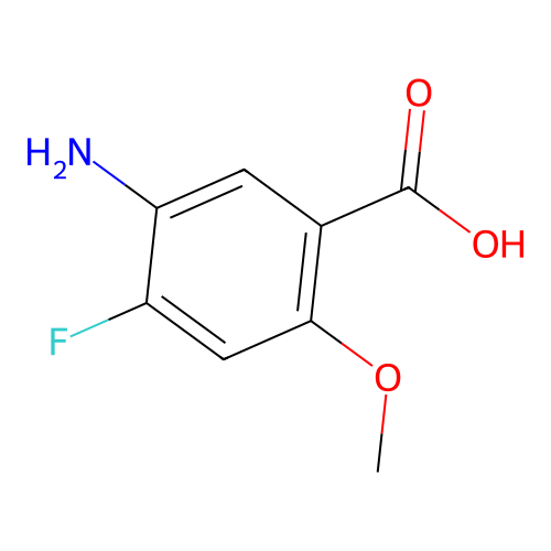 5-Amino-4-fluoro-2-methoxybenzoic acid structure