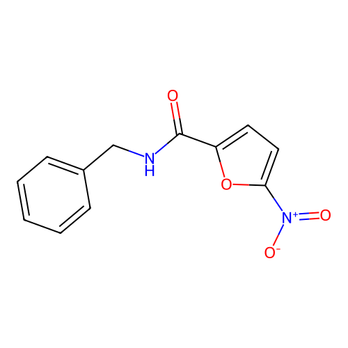 N-benzyl-5-nitrofuran-2-carboxamide structure