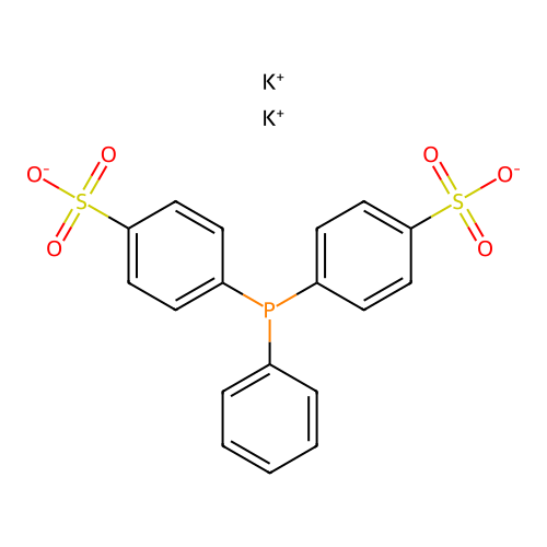 Bis(p-sulfonatophenyl)phenylphosphine dipotassium salt structure