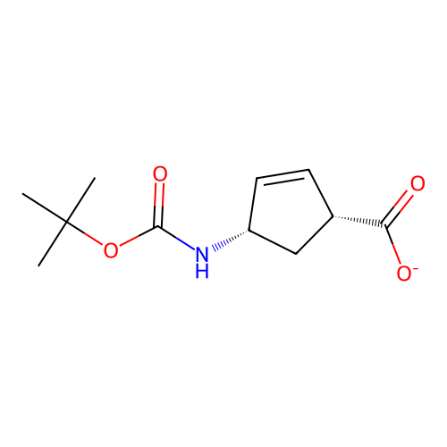 4-{[tert-Butoxy(hydroxy)methylidene]amino}cyclopent-2-ene-1-carboxylate structure