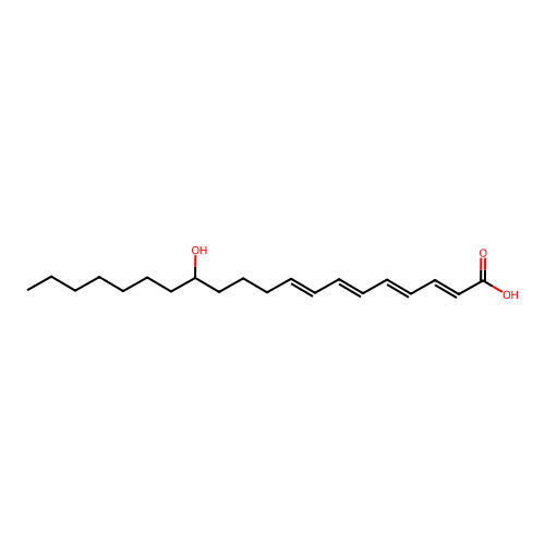 13-Hydroxyeicosatetraenoic acid structure