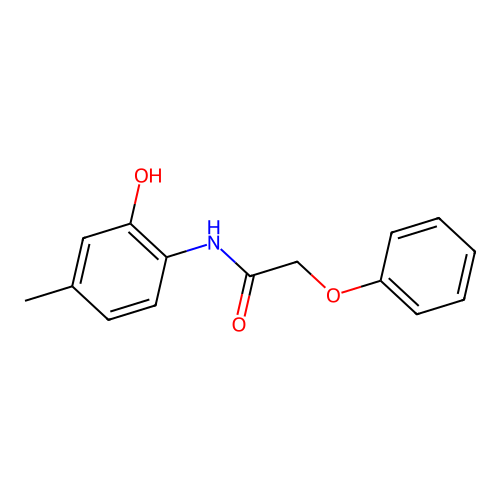 N-(2-hydroxy-4-methylphenyl)-2-phenoxyacetamide structure