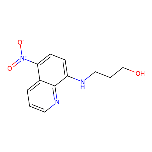 3-[(5-Nitroquinolin-8-yl)amino]propan-1-ol structure