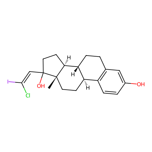 21-Chloro-21-iodovinylestradiol structure