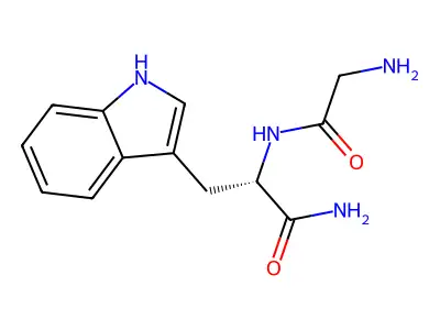 Glycyl-L-tryptophanamide structure
