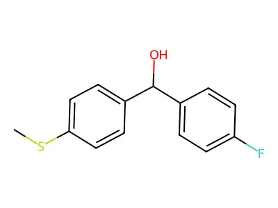 4-Fluoro-4'-(methylthio)benzhydrol structure