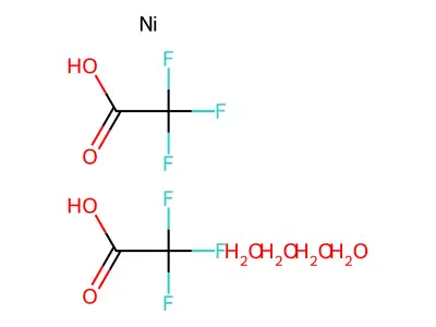 Nickel (II) trifluoroacetate tetrahydrate structure