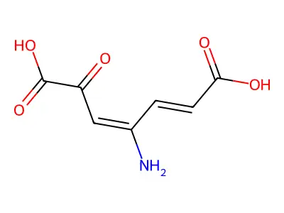 4-氨基-6-氧代庚-2,4-二烯二酸 structure