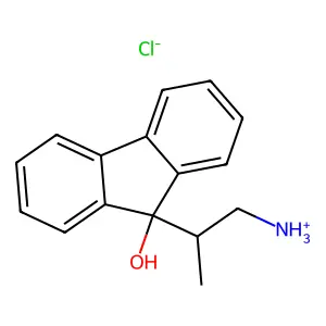 9-(1-Aminopropan-2-yl)-9H-fluoren-9-ol--hydrogen chloride (1/1) structure