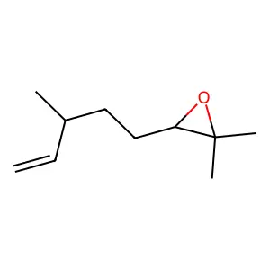 2,2-Dimethyl-3-(3-methyl-4-penten-1-yl)oxirane structure