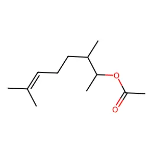3,7-二甲基辛-6-烯-2-基 乙酸酯 structure