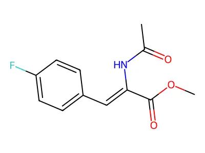 methyl (E)-2-acetamido-3-(4-fluorophenyl)prop-2-enoate structure