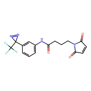 N-(2-(3-(Trifluoromethyl)diazirin-3-yl)phenyl)-4-maleimidobutyramide structure