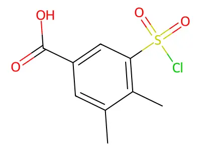 3-(Chlorosulfonyl)-4,5-dimethylbenzoic acid structure