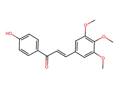 1-(4-Hydroxyphenyl)-3-(3,4,5-trimethoxyphenyl)prop-2-en-1-one structure