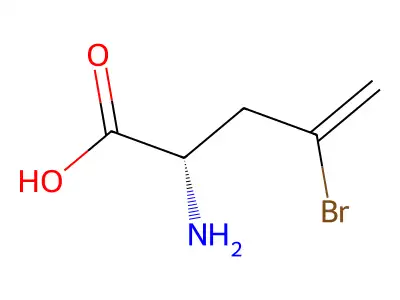 L-2-Amino-4-bromo-4-pentenoic acid structure