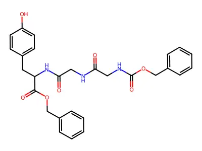 Carbobenzyloxyglycylglycyl-L-tyrosine benzyl ester structure