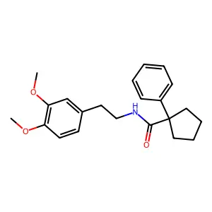 N-[2-(3,4-dimethoxyphenyl)ethyl]-1-phenylcyclopentane-1-carboxamide structure