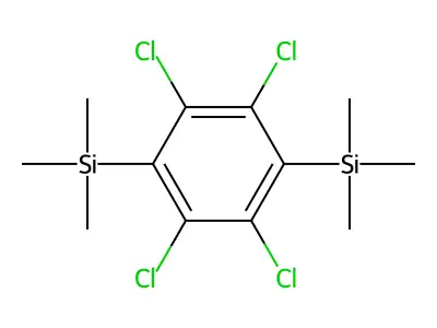 Silane, (2,3,5,6-tetrachloro-1,4-phenylene)bis[trimethyl- structure