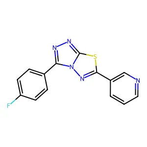 3-(4-Fluorophenyl)-6-(3-pyridinyl)[1,2,4]triazolo[3,4-b][1,3,4]thiadiazole structure